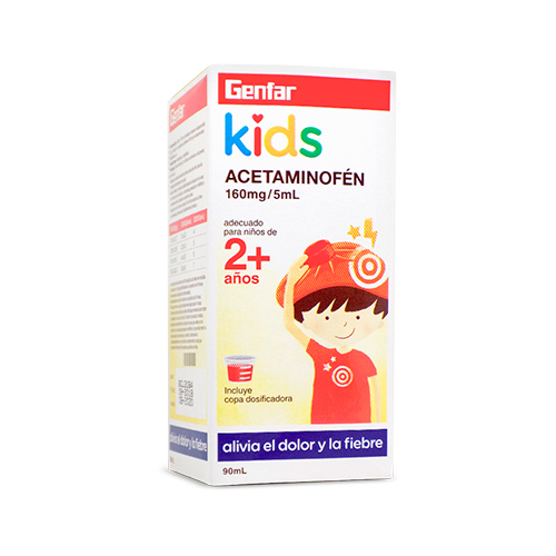 ACETAMINOFEN JBE 160 MG GENFAR KIDS 2+ X 90 ML