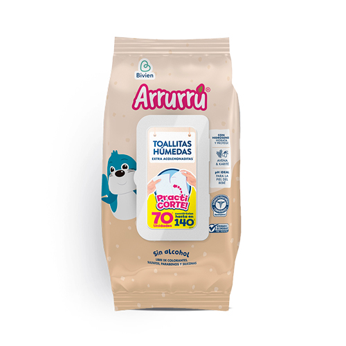 TOALLITAS ARRURRU AVENA/KARITE 70 UND PRE/ESP