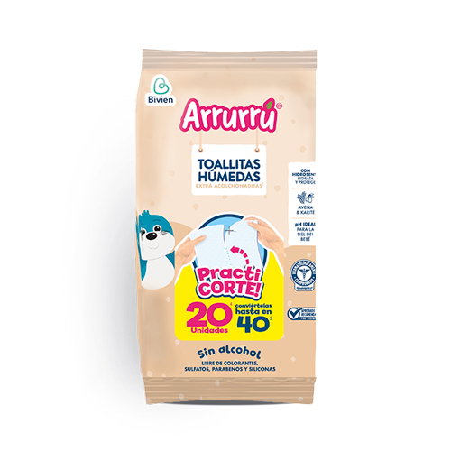 TOALLITAS ARRURRU AVENA/KARITE 20 UND PRE/ESP