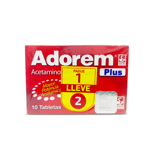 ADOREM PLUS 500/50 MG X 10 CAP PG 1 LLV 2