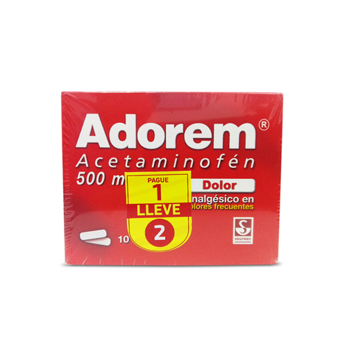 ADOREM 500 MG X 10 TABS PG 1 LLV 2