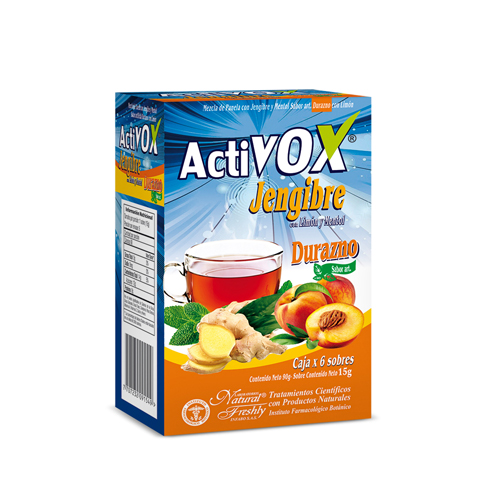 ACTIVOX JENGIBRE DURAZNO CAJA X 6 S/S