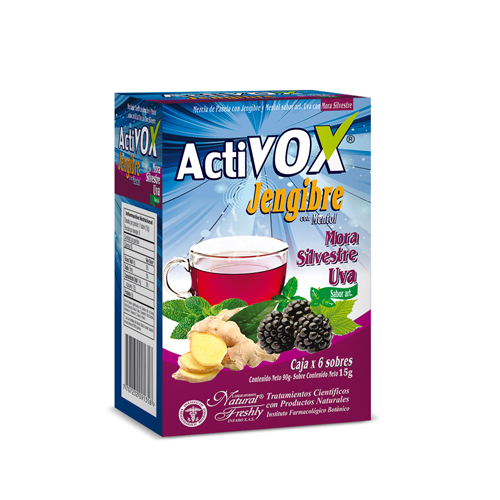 ACTIVOX JENGIBRE MORA UVA CAJA X 6 S/S