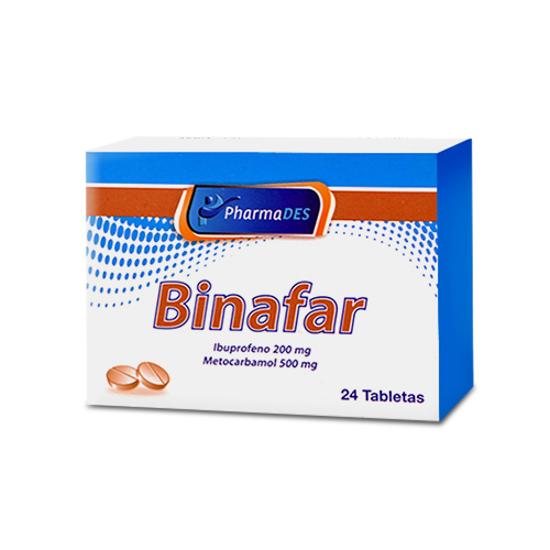 BINAFAR 200/500 MG CAJA X 24 TABS