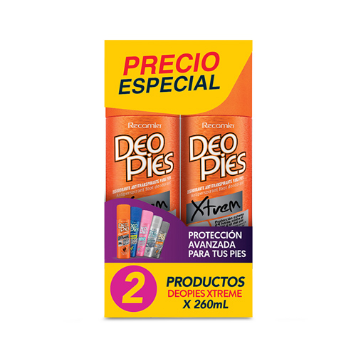 DEO-PIES SPRAY XTREM 2 UNDS X 260ML