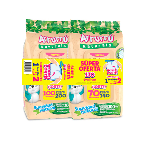 TOALLITAS ARRURRU AVENA/KARITE 270 UNDS P/ESP