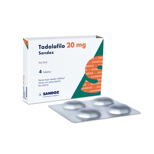 TADALAFILO 20 MG SANDOZ CAJA X 4 TABS