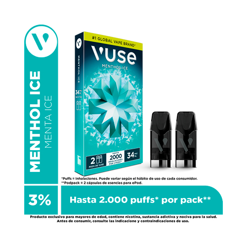 VUSE EPOD MENTHOL ICE 34 MG X 2 UNDS