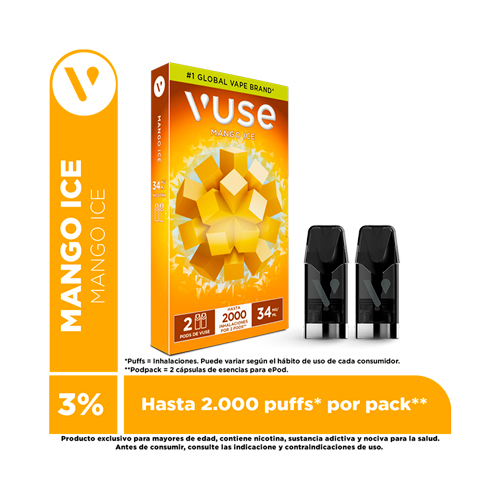 VUSE EPOD MANGO ICE 34 MG X 2 UNDS
