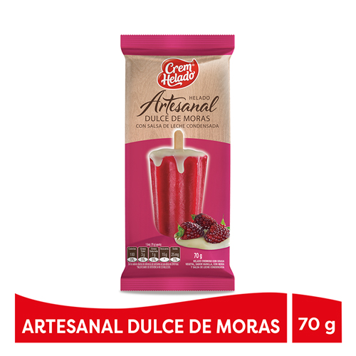 HELADO ARTESANAL PALETA DULCE MO RAS X 70 GR