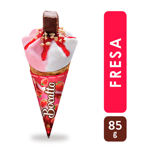 HELADO BOCATTO CONO FRESA X 85 GR