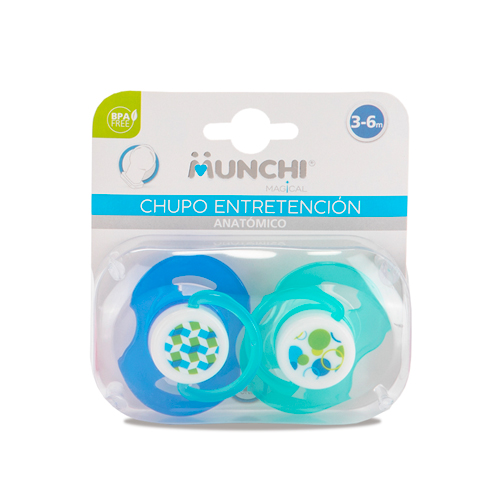 CHUPO ENTRETENCION MUNCHI 3-6M PQTE X 2 UNDS