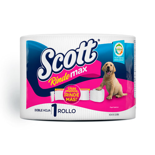 PAPEL HIG SCOTT RINDEMAX DOBLE HOJA X 1 ROLLO