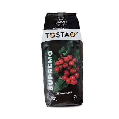 CAFE TOSTAO SUPREMO BOLSA X 454 GR