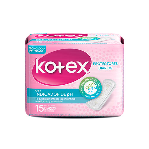 PROTECTORES KOTEX INDICADOR PH PQTE X 15 UNDS