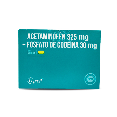 ACETAMINOFEN+COD 325/30MG LAPROFF CAJA X 100 TABS