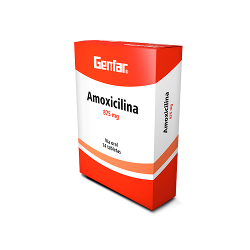 AMOXICILINA 875 MG GENFAR CAJA X 14 TABS