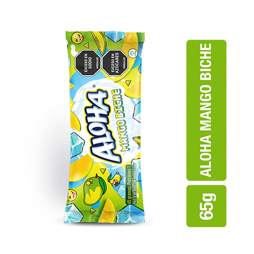 HELADO ALOHA PALETA MANGO BICHE X 65 GR