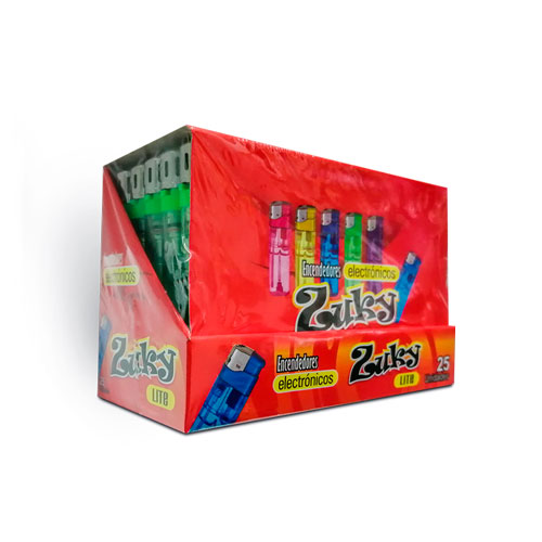 ENCENDEDOR ZUKY LITE CAJA X 25 UNDS