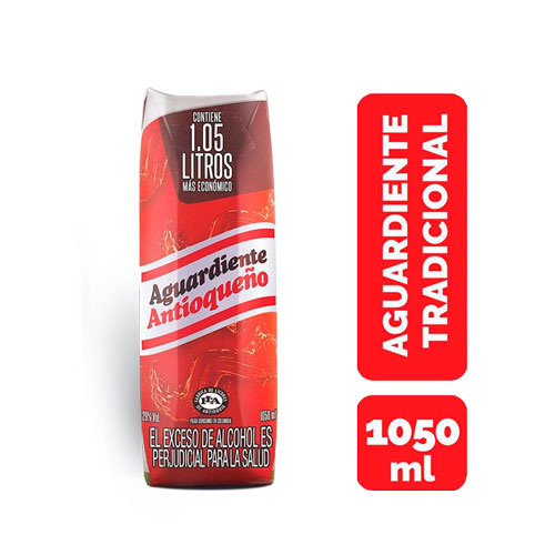 AGUARDIENTE ANTIOQUENO CAJA X 1.05 LTS