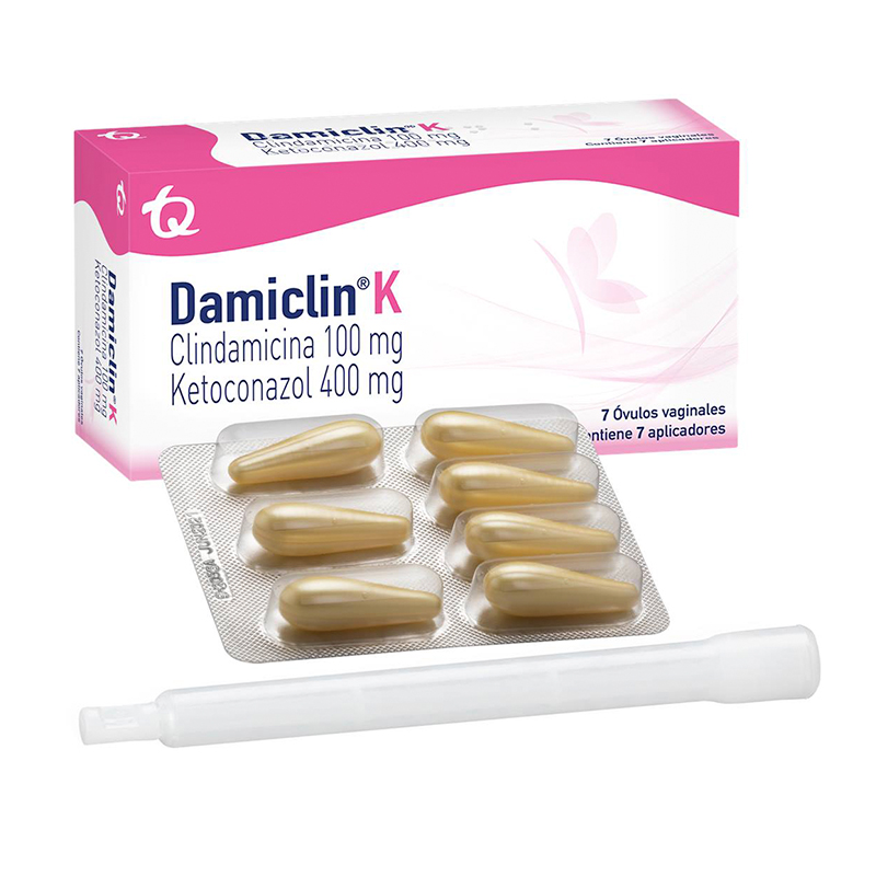 DAMICLIN K 100/400 MG CAJA X 7 OVULOS