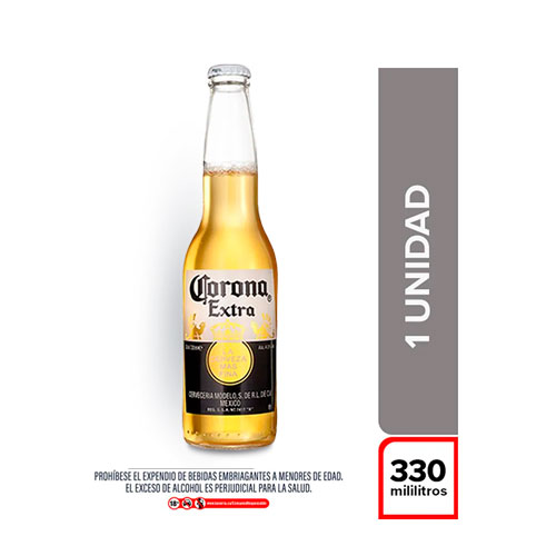 CERVEZA CORONA EXTRA BOT. X 330 ML