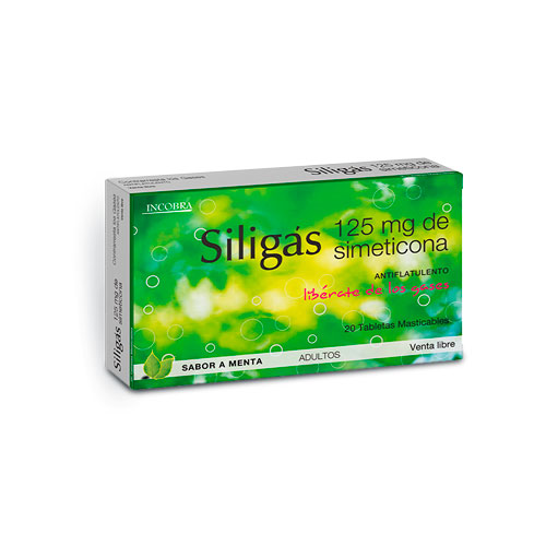SILIGAS 125 MG MENTA CAJA X 20 TABS