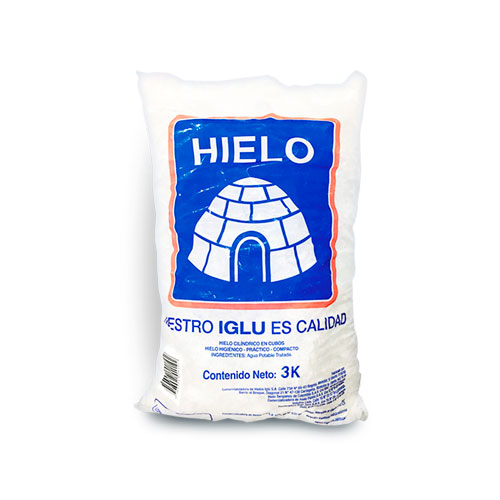 HIELO IGLU BOLSA X 3 KG