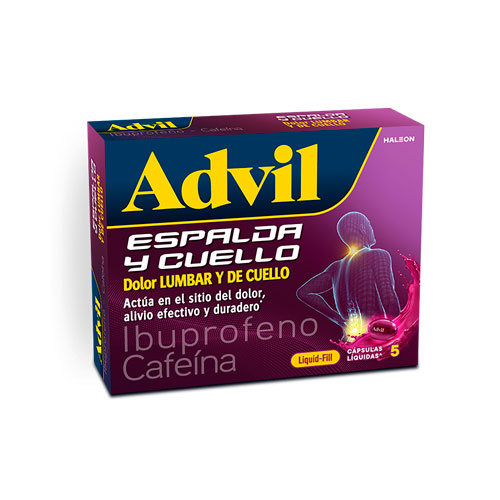 ADVIL ESPALDA Y CUELLO CAJA X 5 CAPS