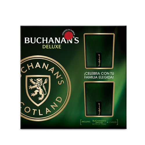 WHISKY BUCHANAN S DELUXE X 750ML GTS VASOS