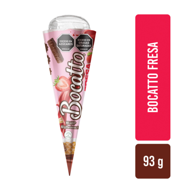 HELADO BOCATTO CONO FRESA X 93 GR