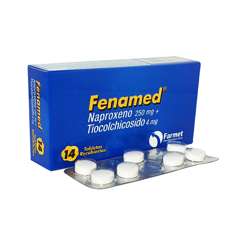 FENAMED 250/4 MG CAJA X 14 TABS
