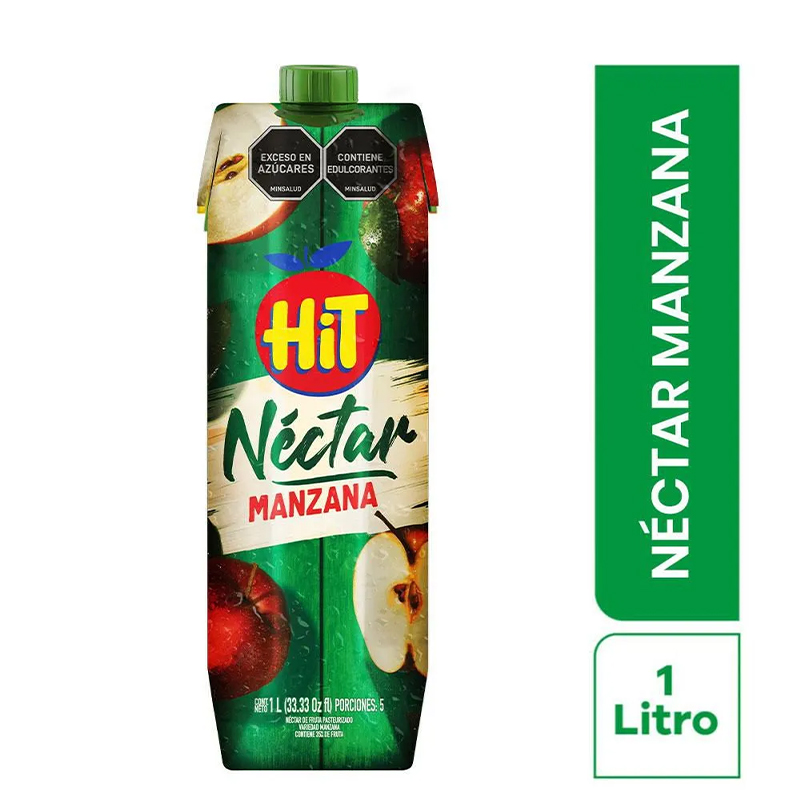 JUGO HIT NECTAR MANZANA CAJA X 1 LT
