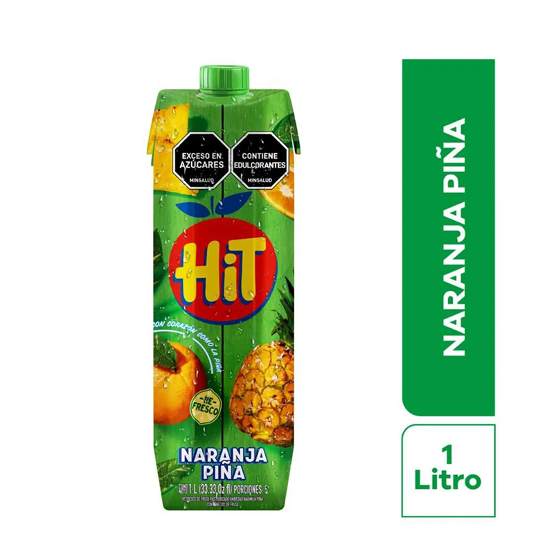 JUGO HIT NARANJA PINA CAJA X 1 LT