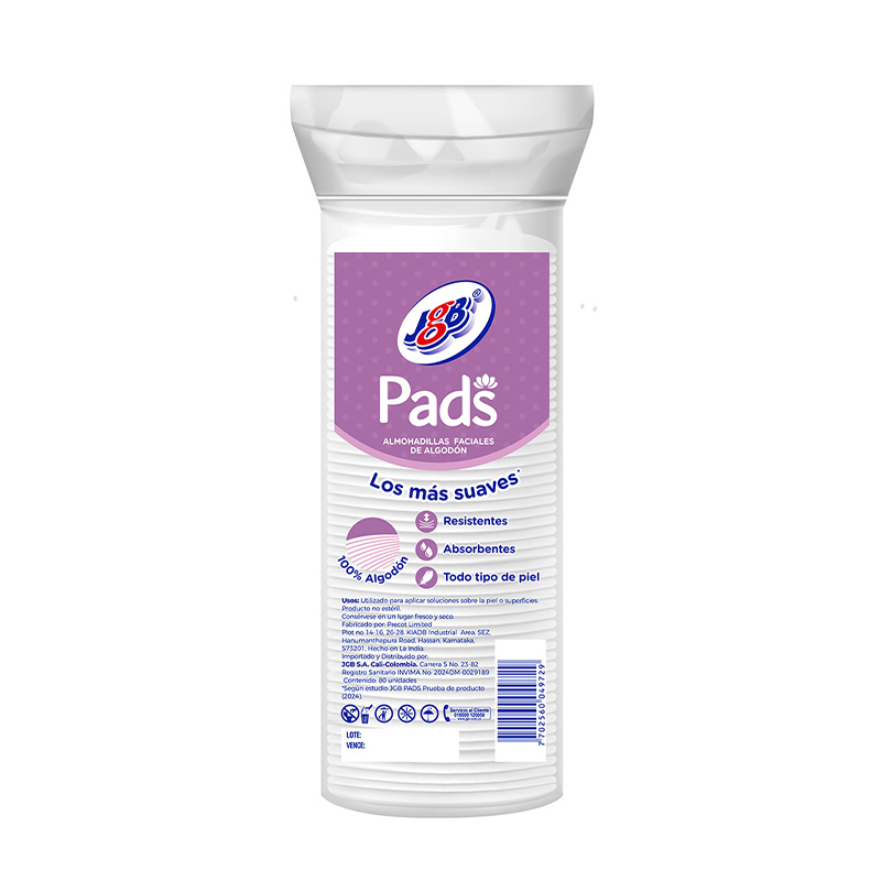 PADS FACIALES JGB BOLSA X 80 UNDS