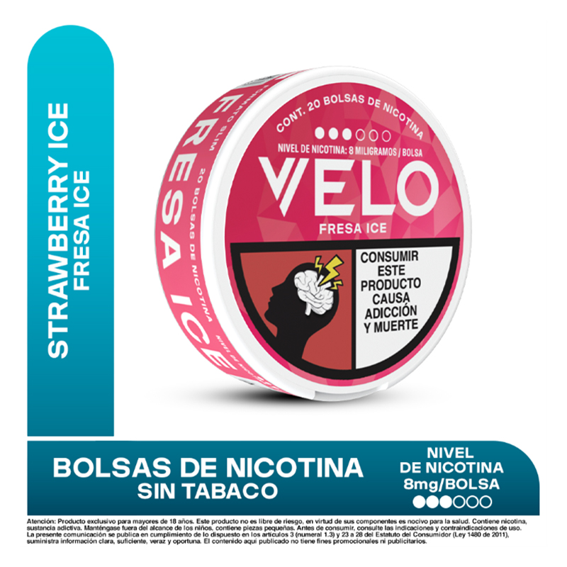 VELO NICOTINA FRESA ICE 8 MG 