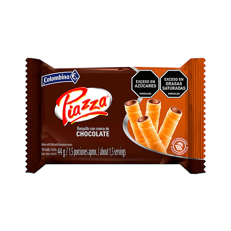 BARQUILLOS PIAZZA CHOCOLATE X 45 GR